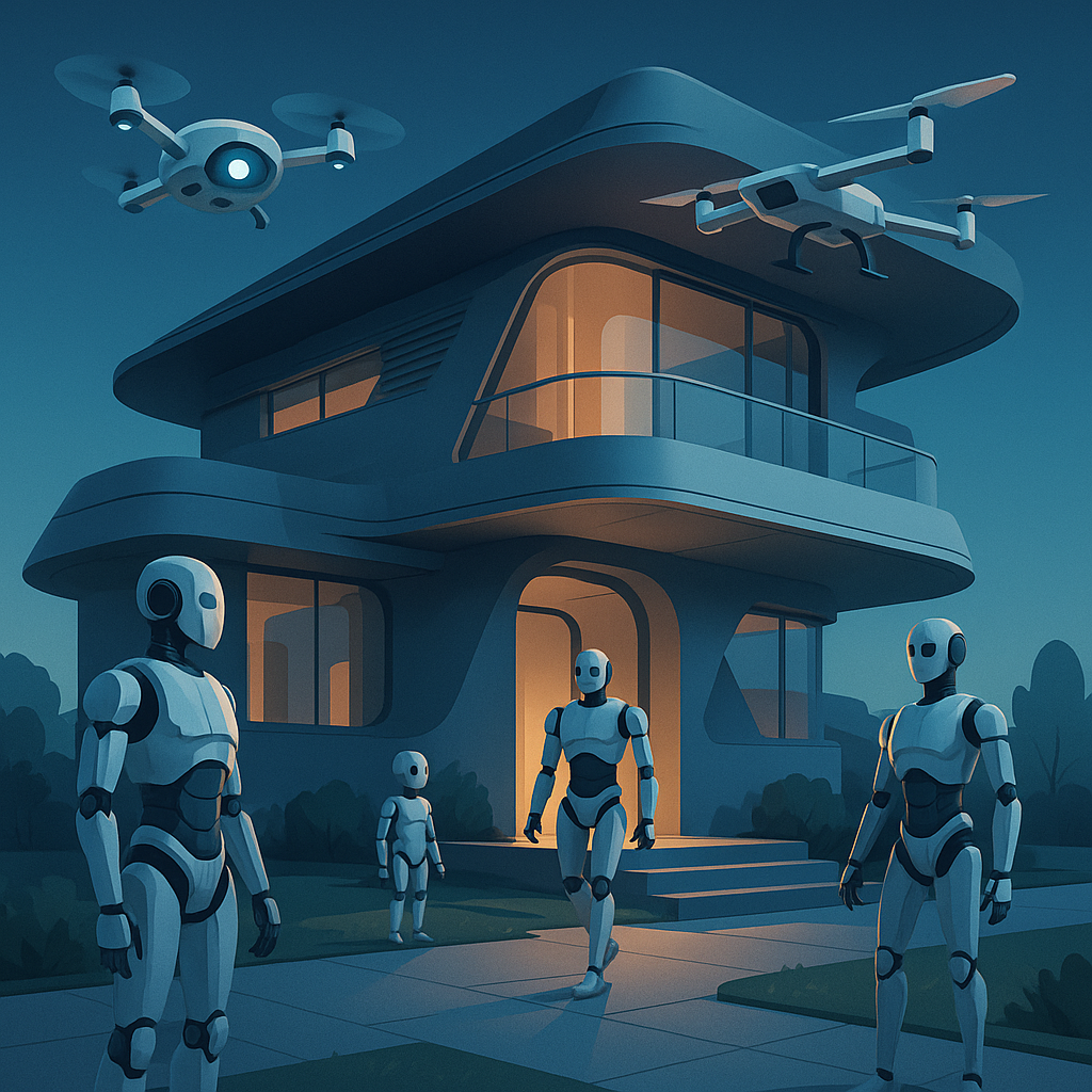 Futuristic Smart Home with Drone